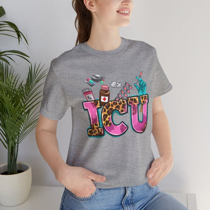 Cheetah ICU Nurse Shirt - Intensive Care Unit Tee