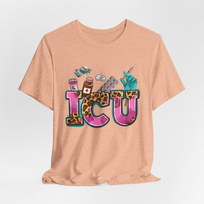 Cheetah ICU Nurse Shirt - Intensive Care Unit Tee