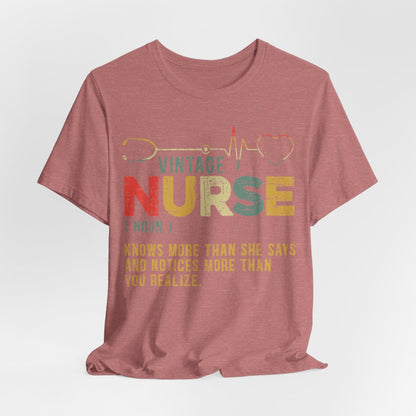 Vintage Nurse Funny Noun T-shirt
