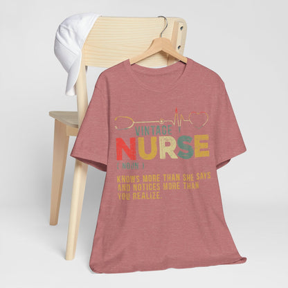 Vintage Nurse Funny Noun T-shirt