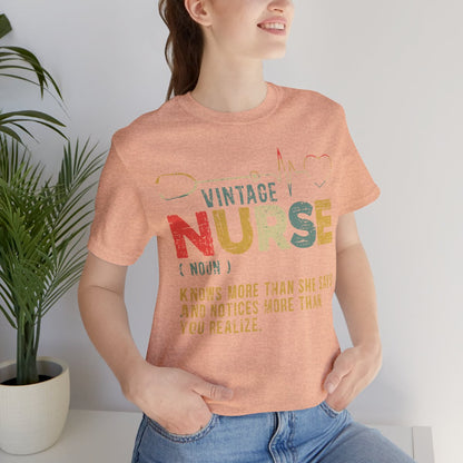 Vintage Nurse Funny Noun T-shirt