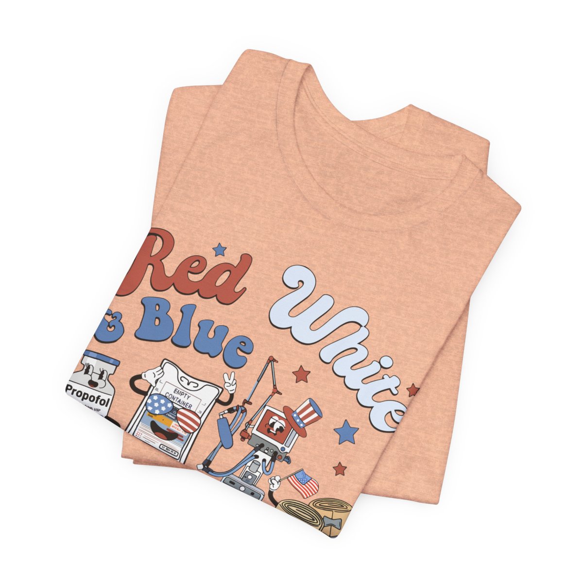 4th July Red White and Blue ICU Crew Shirt - Intensive Care Unit Nurse Tee