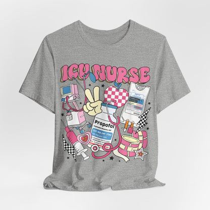 ICU Nurse Retro T-shirt - Intensive Care Unit Tee