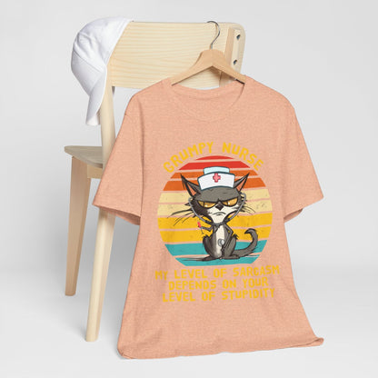 Grumpy Nurse T-shirt - Funny Nurse Cat Tee