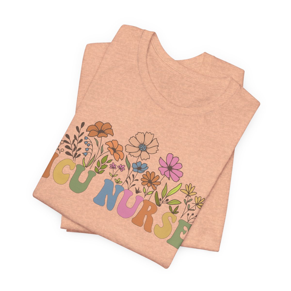 ICU Nurse Groovy Flowers Tee