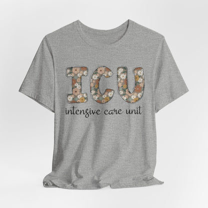 ICU Nurse Floral T-shirt