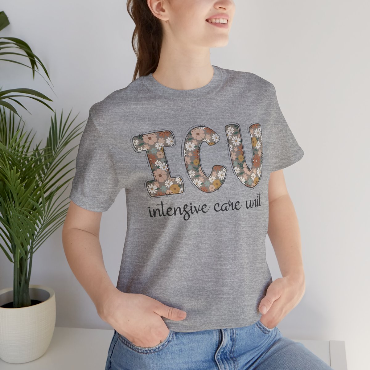 ICU Nurse Floral T-shirt