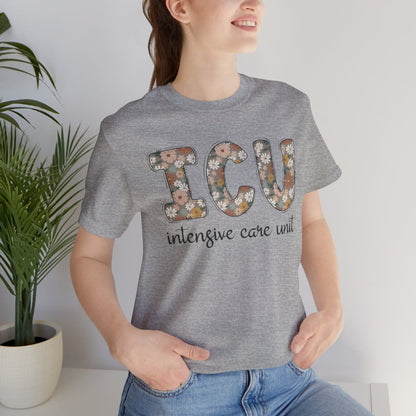 ICU Nurse Floral T-shirt