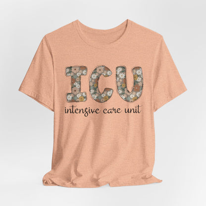 ICU Nurse Floral T-shirt