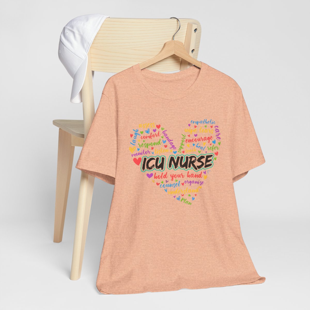 ICU Nurse Colorful Heart T-shirt